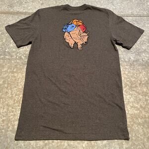 The North Face Yak Pack Hiking Tee Shirt Mens Small Gray Outdoor Camping Active